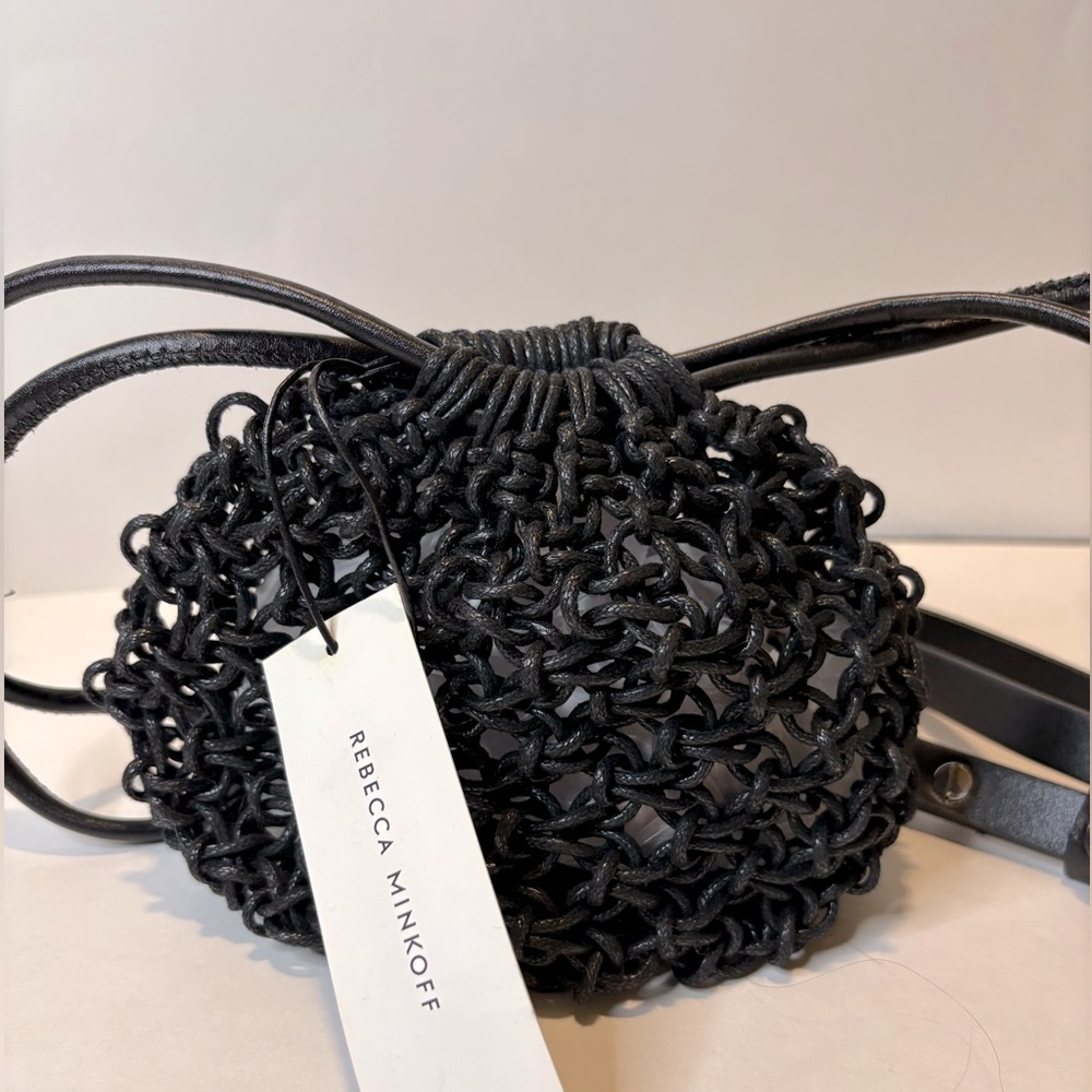 Rebecca Minkoff  Micro Macrame Leather Pouch
Crossbody RARE!! New with tags